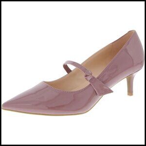 Pointed Toe Mary Jane Pumps Elegant Classic Kitten Heel Slip On Bow Detail